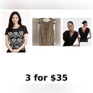 INC International Concepts 3 for $35 Blouses Med/Large